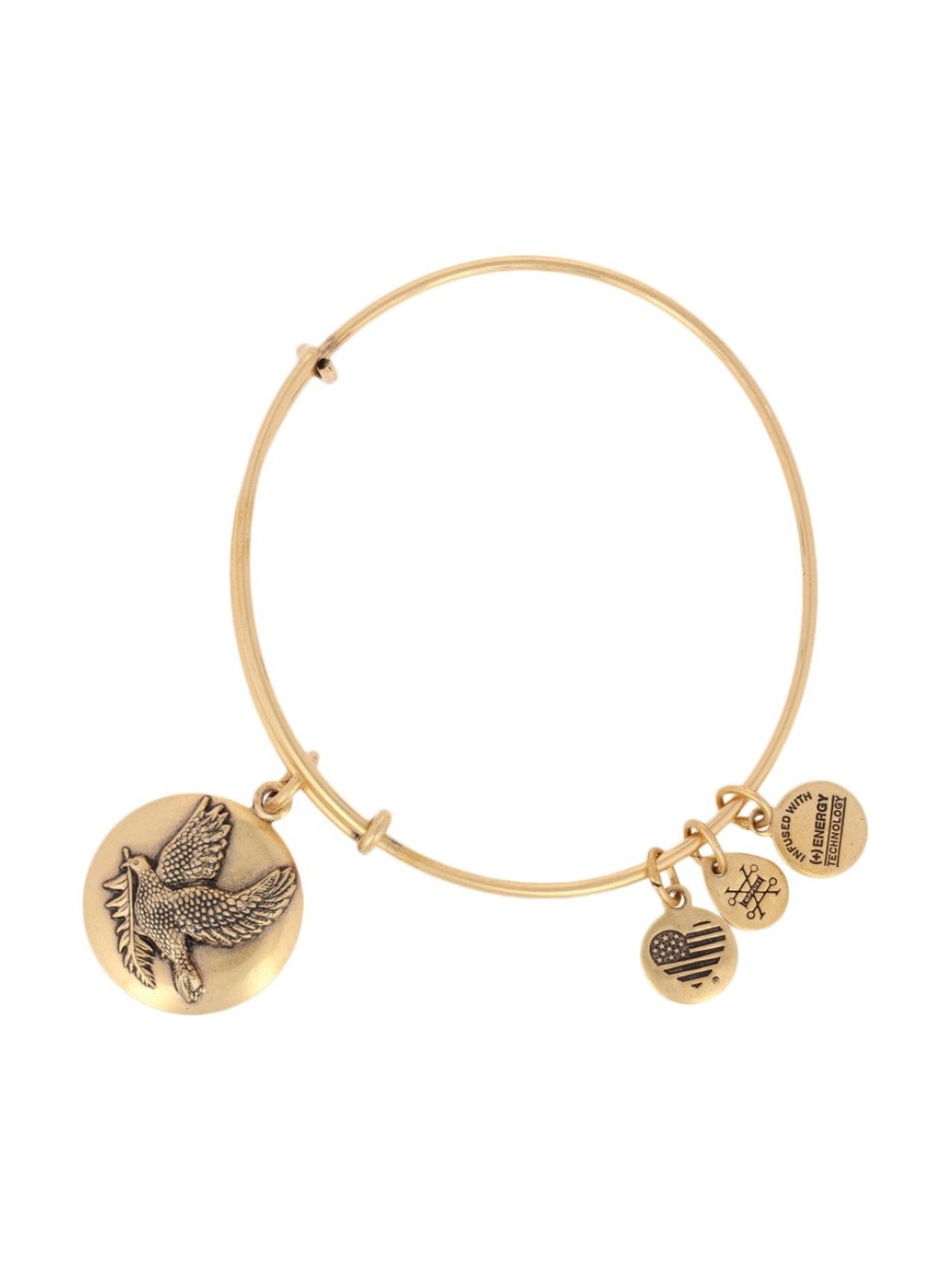 Alex and Ani Sacred Dove Charm Expandable Bracelet - Gold